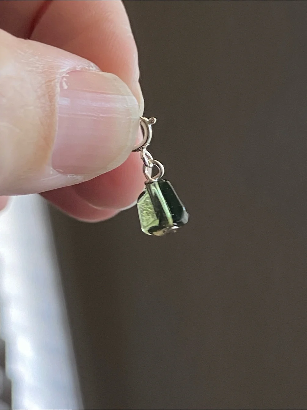 Natural Moldavite Charm or Tektite Pendant | Crystal Collector | S925